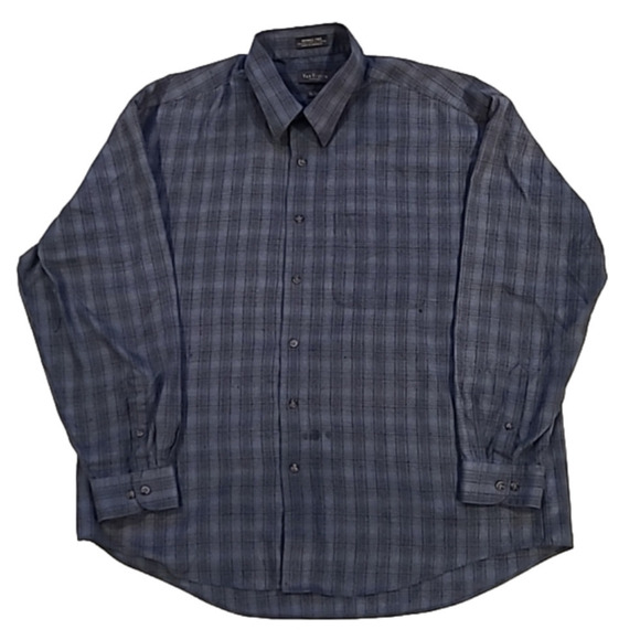 Van Heusen Other - 𝅺3/$20 Van Heusson Gray Plaid Button Down Dress Shirt